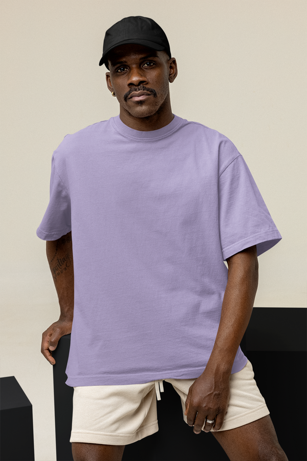Polly Lavender Plain Oversized Tshirt